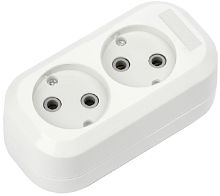 Колодка без заземления Smartbuy 2-м 10А 2200Вт белый картинка 